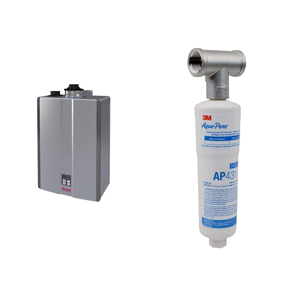 Buy Rinnai RU180iN Condensing Tankless Hot Water Heater & 3M AquaPure