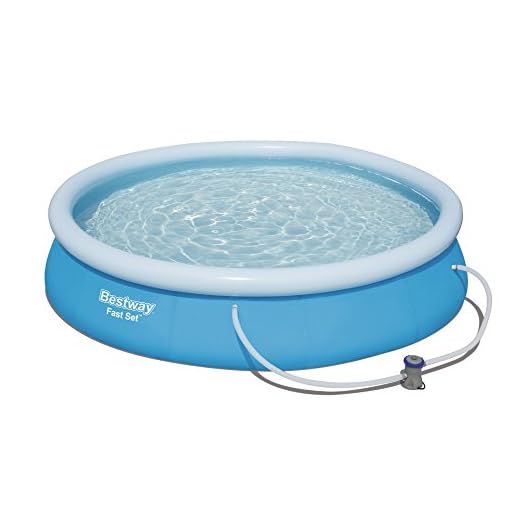 Bestway Fast Set 57274 - Piscina (Piscina Hinchable, Círculo, 5377 L, Azul, 61 Cm, Pvc)