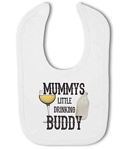 BWW Print - Mummys Little Drinking Buddy funny wine - Baby Bib, Boy or Girl