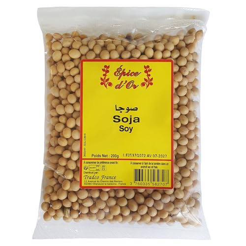 Epice d'or - Graines de Soja 200g - Epice d'Or, Qualité Supérieure, Riche en Protéines, Idéal pour Soupe Purée Plat Végétarien