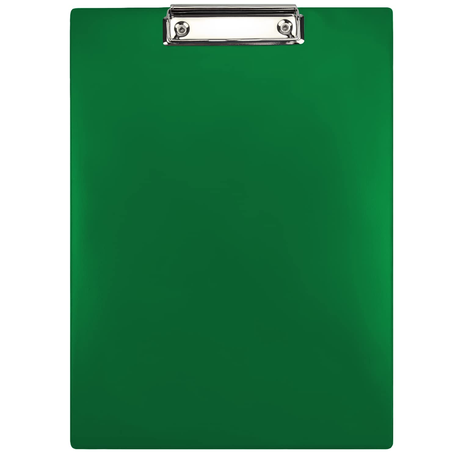 Netuno Clipboard A4 with Clip Light Green Writing Board with Metal Clamp Hard Plate Plastic Writing Case Writing Pad Clipboard DIN A4 Document Holder Writing Board with Clip Pack of 1
