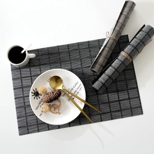 Set de table en PVC noir résistant de qualité supérieure