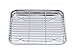TeamFar Toaster Oven Pan Tray with Cooling Rack, Stainless Steel Toaster Ovenware broiler Pan, Compact 8''x10''x1'', Healthy & Non Toxic, Rust Free & Easy Clean - Dishwasher Safe