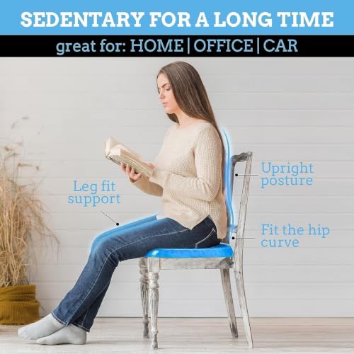 Image of Egg Gels Seat Cushion for Office & Car, Home -Cooling Gel Technology with Memory Foam - Silicone Rubber Seat Pillow, Comfort & Support for Back, Pain Relief (Cooling Gel - Chair)