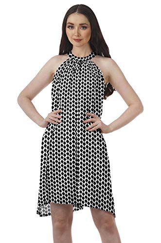 Moomaya Gedruckt Halfter Kleider Frauen-Ansatz Sleeveless Tunika Frauen Kleidung Cover