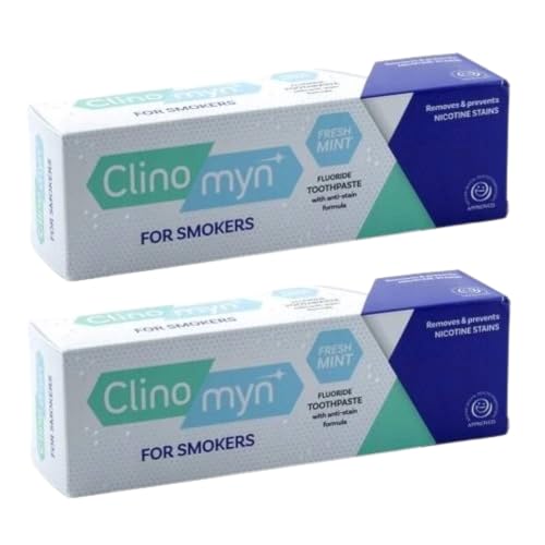 Dentifricio per fumatori alla menta fresca, rimozione delle macchie e alito fresco a lunga durata, tubetti da 75 ml (confezione da 2)
