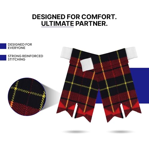 Image of Scottish Tartan Kilt Flashes with Elastic Adjusters