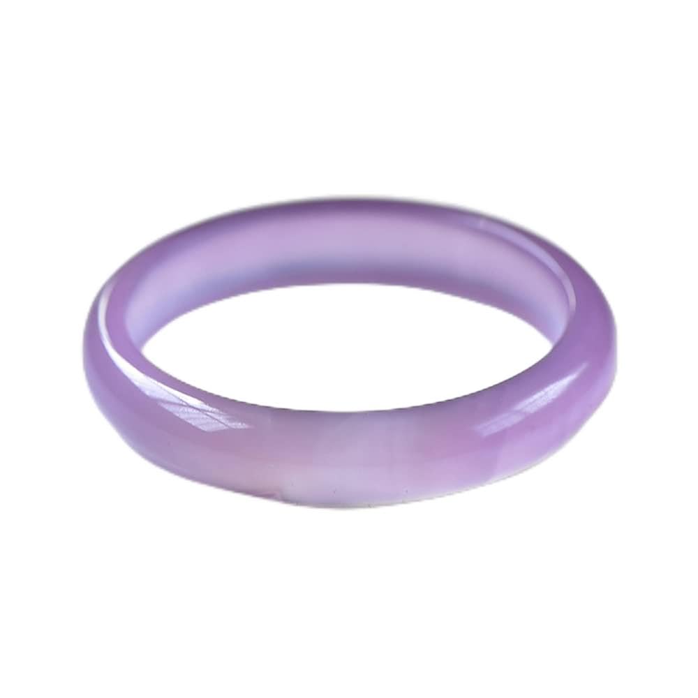 Braccialetto di Giada da Donna, Braccialetti di Giada Viola Chiaro Naturale Classico, Braccialetti di Giada con Pietre preziose di giadeite, Gioielli da 54-62 mm, 60 mm(54mm