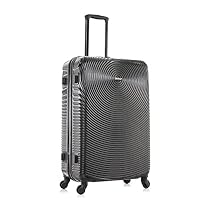 DUKAP INCEPTION Lightweight Hardside Spinner Luggage with Ergonomic Handles, Travel Suitcase with Four Spinner Wheels and Studs, 28-Inch Large Checked Luggage | Black — image 7