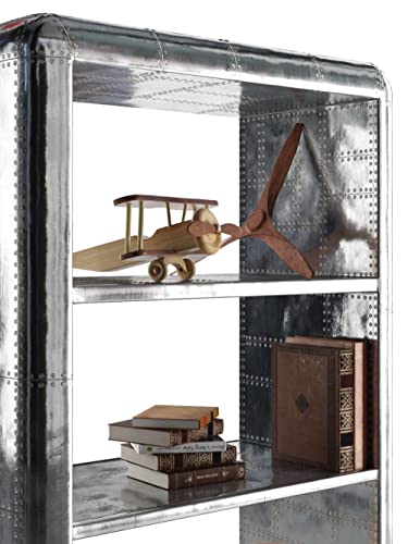 Nauticalmart Aluminum Aviator Industrial Metal Bookcase - Silver Home Office Furniture #TOP1