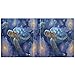 ALAZA Sea Turtle Peony Flower Blue 3 Ring Binder Holds of 200 Sheets Fits Letter Sized Paper D-Ring Organizer for School Home Work Office Supplies 2 Pack