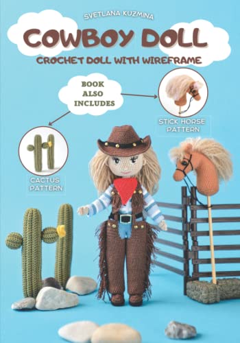 Cowboy doll. Crochet doll with wireframe: step by...