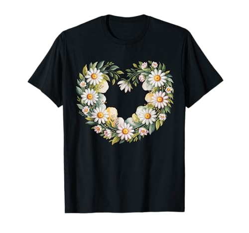 Cute Heart of Daisies Boho Botanical Daisy Heart Spring Feel T�V���c