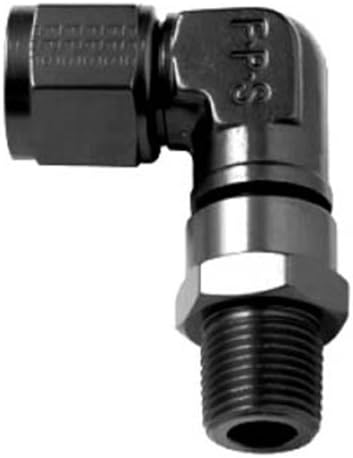 Fragola -10AN x 18mm 90 Degree Swivel - Black