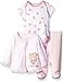Nannette Baby Girls' 3 Piece Cardigan Set with Creeper Pant