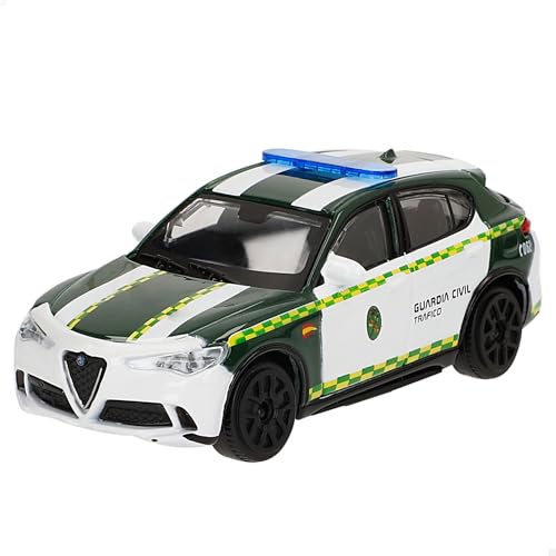ColorBaby Burago Coche Juguete Guardia Civil tráfico Alfa Romeo Giulia, Fabricado de Metal Die-Cast, Escala 1:43, Diseño Realista, Detalles auténticos, Juguetes niños 3 años y mas (78062)