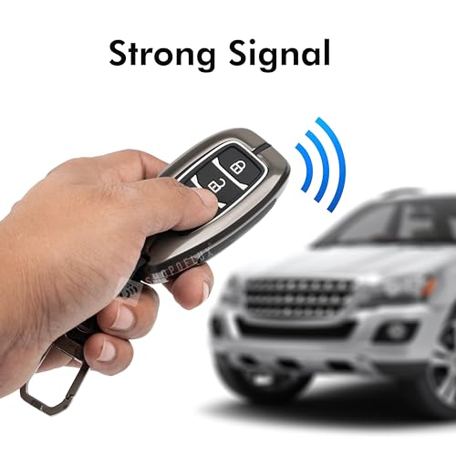 Image of SHOPOFLUX Metal Key Cover Compatible with Hyundai Verna | i20 Facelift N Line N8 Car 4 button smart key