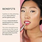 Winky Lux Glimmer Balm, pH Lip Balm, Color Changing Lipstick and Tinted Lip Balm, Vegan & Cruelty Free, Hydrate & Plump, Pink Shimmer Lipstick, Rose - Image 3