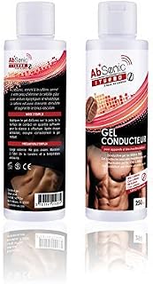 Absonic Turbo with Caffeine - Conductive gel for Electrodes, TENS, EMS and Abs Stimulating Belts - 2 x 250 ml (2 x 8.5 oz)