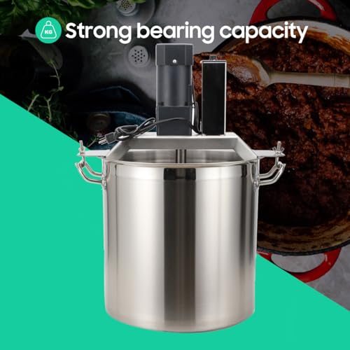 LALABU Automatic Food Mixer 40L Stainless Steel Hot Pot Seasoning Bottom Soup Sauce Stirrer Frying Machine for Hotel Restaurant Food Factory Cooking, 110V Commercial Food Stirrer Pot