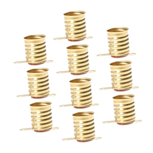 Veemoon 10pcs Threaded Lamp Holder Screw Fitting Small Screw Light Bulb Socket Replacement for Retro Lighting