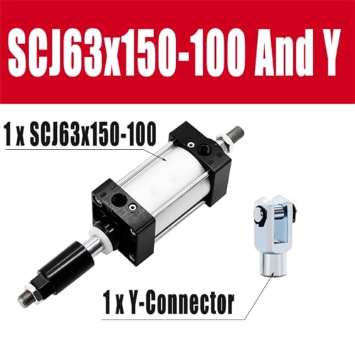Vérin pneumatique SCJ63x150-100 double effet avec course réglable - 3