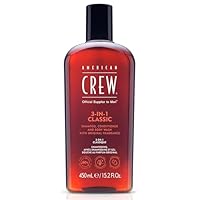 AMERICAN CREW – 3-in-1 Shampoo, Conditioner & Body Wash, 450 ml, Pflegeshampoo und Duschgel für Männer, Produkt für die tägliche Reinigung von Körper und Haar