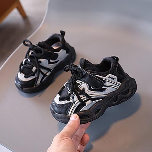 Betadog Girls Glitter Sneakers Lightweight Kids Tennis Shoes Kids Athletic Shoes Youth Girls Slip-On Athletic Sneakers (Black-1, 5.5)2