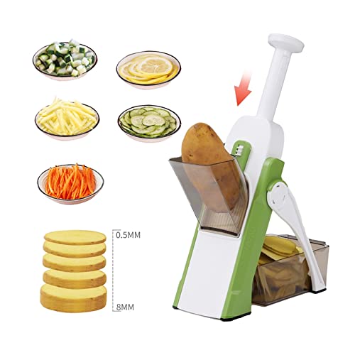 Mandoline de cuisine pliable avec ensemble multifonctionnel pour dés - 3