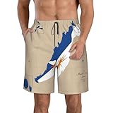 bermuda jean us marshall homme Design vibrant : Les motifs uniques et à la mode sur le short de bain font de vous la personne la plus à la mode sur la plage, et les couleurs vives sont pleines de vitalité, interprétant le drapeau riche style romantique, profiter de votre temps de loisirs de vacances