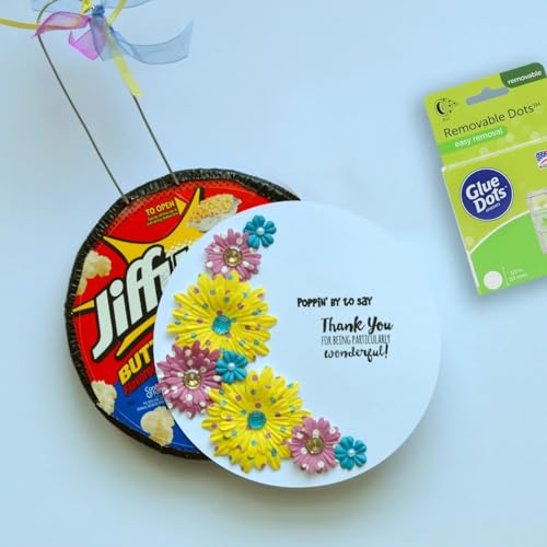 Image of Glue Dots Double-Sided Removable Dots, 1 /2'', Clear, 3 Pack includes 3 rolls of 200 (600 total dots)
