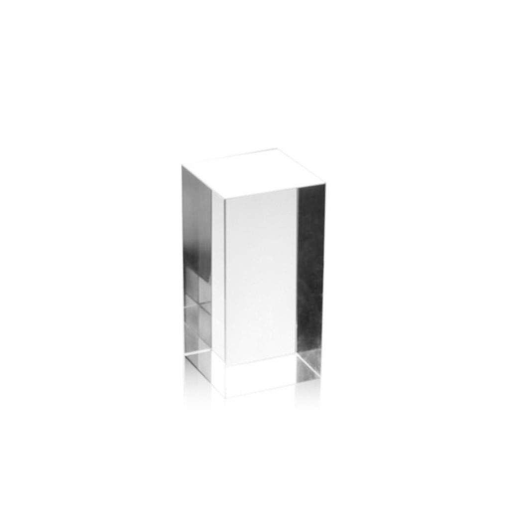 Clear Polished Acrylic Cube Acrylic Square Display Block Acrylic Jewelry Display Stand Ring Showcase Display Holder (2" x 2" x 3")