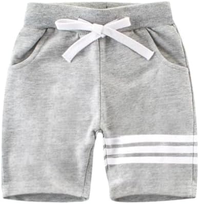 Toddler Boy Summer Outfits Clothes, Kids Boys Short Sleeve Cotton T-Shirt and Shorts Clothing Sets 2-7T (2-3T, Grey Excavator) — view 8