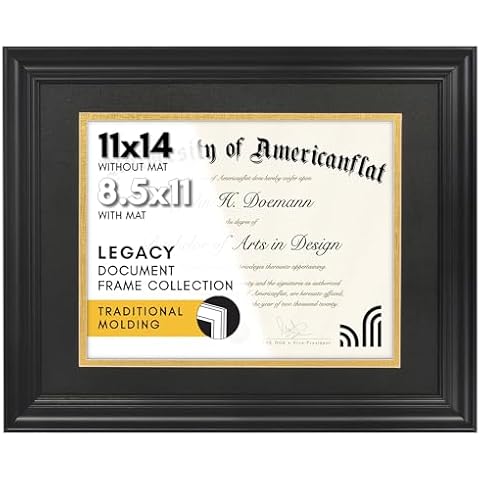 Americanflat 11x14 Diploma Frame with Mat Cover