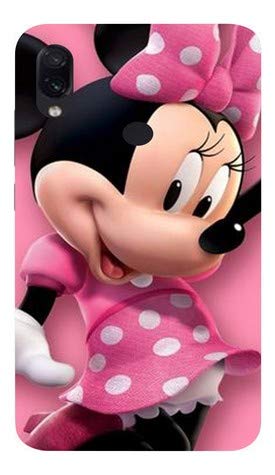 Ghanta Walaj Mickey Mouse Case Cover for Mickey Mouse Case Cover for MI Note 7 PRO | Soft Silicone Rubber Back Cover Compatible with MI Note 7 PRO (Rani Pink)