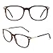 Happy Store CN79 High Fashion Metal Temple Horn Rimmed Clear Lens Eye Glasses for Women Men Tortoise Frame