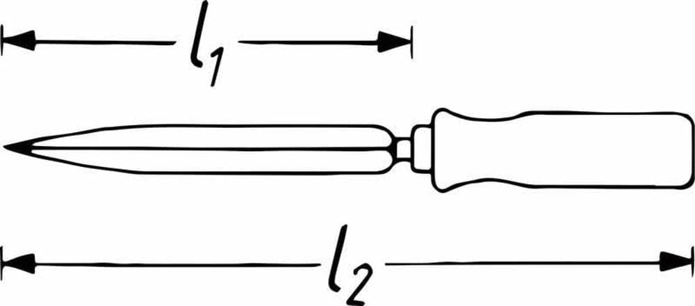 HAZET 821-1 Hollow Three-Square Skrobak - Wielokolorowy