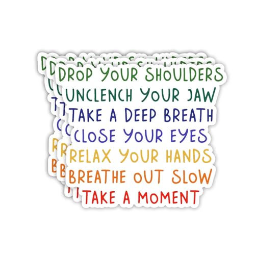 (3Pcs) Drop Your Shoulders Unclench Your Jaw Breathe Out Slow