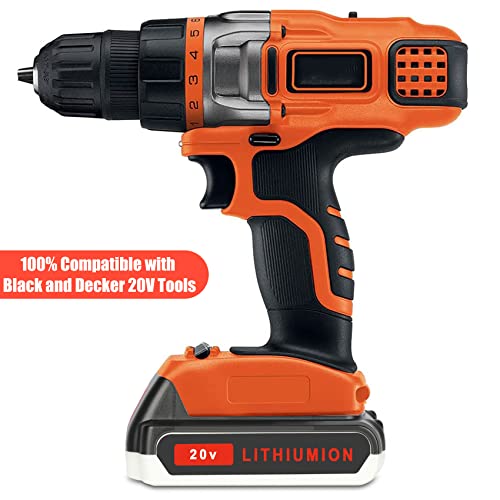 Jyjzpb 2 Packs 3000Mah Replace Battery For Black And Decker 20V Lithium Battery Lb20 Lbx20, Black+Decker Lbxr20 Decker Battery Compatible With Black & Decker 20 Volt Max Cordless Tools #TOP5