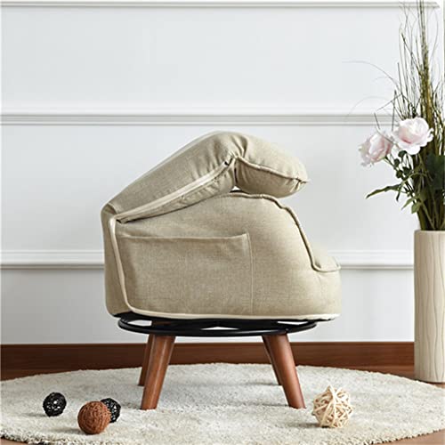 Czdyuf Sofa Low Swivel Chair Contemporary Swivel Arm Chair Home Living Room Furniture Reclining Folding Armchair (Color : White-Patch Five-Pointed Star4, Size : 108X70X60Cm) #TOP2