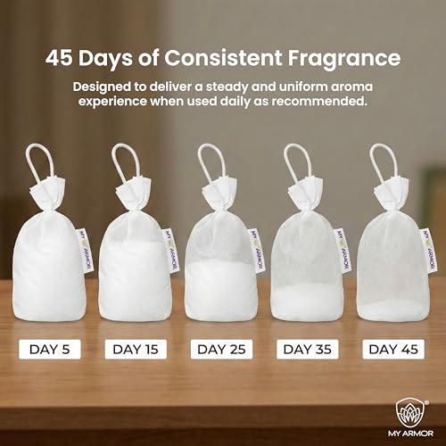 Image of MY ARMOR Natural Camphor Cone Air Freshener | 100% Pure & Organic Kapoor | Long-Lasting Fresh Aroma | For Car, Wardrobe, Bathroom, Pooja Room, Drawers & Office | Pack of 2