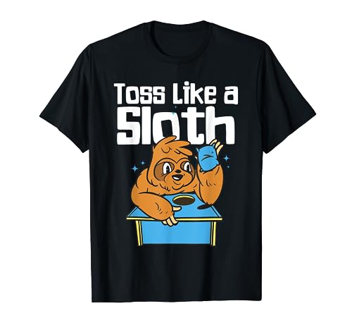 Mezcle como un perezoso Divertido sarcástico Cornhole Sloth Camiseta