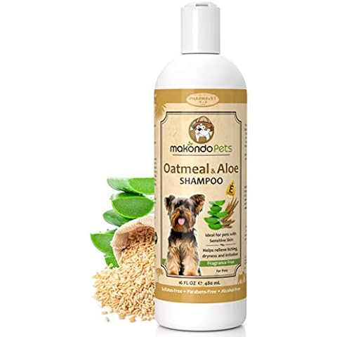 Oatmeal Shampoo for Dogs with Aloe Vera. Hypoallergenic Dog Shampoo for Allergies and Itching. Ideal Pet Shampoo for your Dog Grooming Supplies - Dog Bathing Supplies. Best Cat Shampoo & Puppy Shampoo Cover