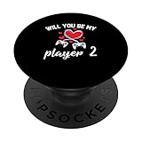 Design Will You Be My Player Two pour les joueurs vidéo qui aiment jouer à un bon jeu en ligne sur leur console ou PC. Chaque joueur va adorer ce design de jeu cool pour les geeks.