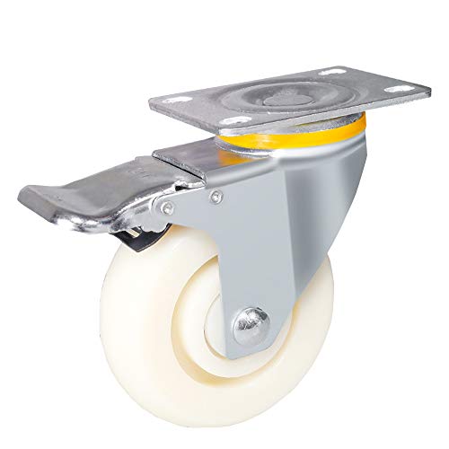 Roue de frein en nylon pour bloquer et stabiliser les chariots lourds