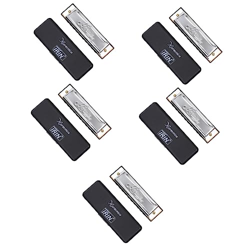 FAVOMOTO 5 Pcs Blues Harmonica Instruments De Musique Pour Cadeaux Aldult Métal Harmonica Blues Harpe Harmonica Diatonique Clé De Cuivre Chromé Résine Argent Instrument De Musique - Les Beatles, Paul McCartney, John Lennon, RIngo Starr, George Harrison FAVOMOTO 5 Pcs Blues Harmonica Instruments De Musique Pour Cadeaux Aldult Métal Harmonica Blues Harpe Harmonica Diatonique Clé De Cuivre Chromé Résine Argent Instrument De Musique