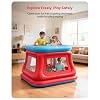 QPAU Inflatable Bounce House for Kids 36, Large Bounce House for 24 Kids, 3-in-1 Kids Trampoline & Ball Pit, Indoor Outdoor Bouncy House with Electric Air Pump, Backyard Playhouse with Safety Net