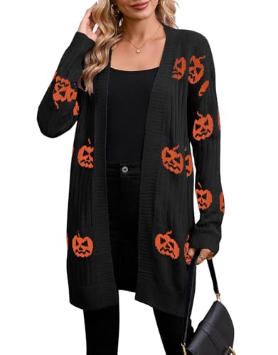 Image of Alsol Lamesa Women's Long Sleeve Heart Cardigan Sweaters V Neck Open Front Knit Coat