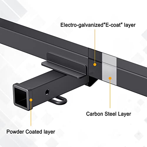 Vnn Trailer Hitch, 2-Inch Receiver, Class 3 Receiver Hitch With Rust-Resistant Coating, Compatible With 2005-2023 Nissan Frontier, 2009-2012 Suzuki Equator, Drop Hitch, Bike Rack, Black #TOP2