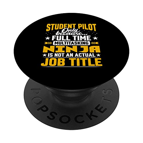 Funny Student Pilot Job Title PopSockets PopGrip Intercambiable